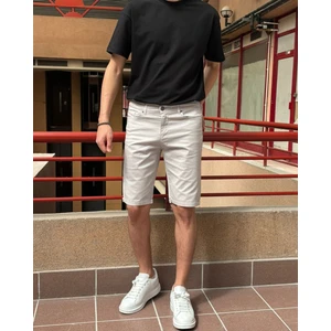 Erkek, 5 Cep, Duble Paça, Rengi Solmaz, Pamuklu Gabardin Şort 24INP151