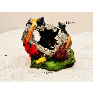 Canlı Petshop Akvaryum Dekor Fıçı 15 cm