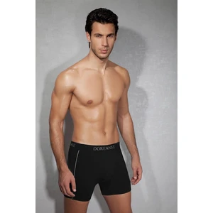 Erkek Modal Çizgili Siyah Normal Paça Boxer C0T8N7O1