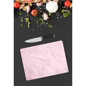 Kiraz Çiçeği Butik Tozpembe| Cam Kesme Tahtası | 25 x 35 cm