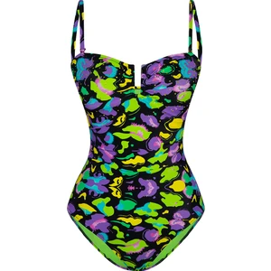 Bonesta Swimwear Aralia Taş Baskılı U Balenli Mayo