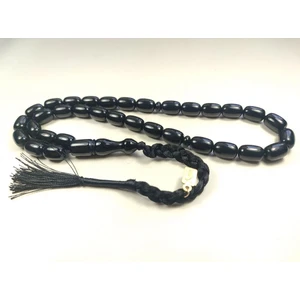 İskeçe Tesbih Ebu Zeyn Usta Eseri Imazlı Osmanlı Torunu Inci Siyahı Sıkma Kehribar Sertifikalı 5301