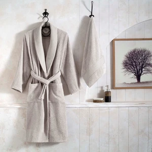 Classic Tekli Bornoz Seti Taş