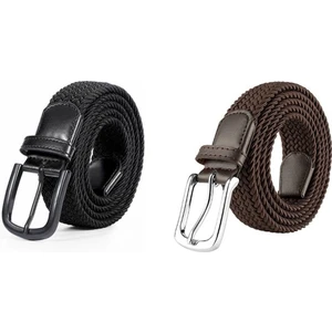 2 Adet Dokuma Örgülü Elastik Kemer