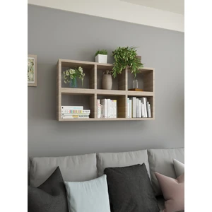 Dekormer Design Kitaplık Duvar Rafı Yatay Dikey Takım Cordoba