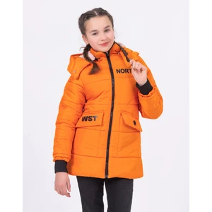 WST Sport Wear Kız Çocuk  Içi Elyaf ve Welsoftlu Kapüşonlu Rüzgar Geçirmez Şişme Kışlık Mont