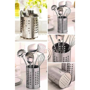 Online Kapında Metal Silindir Kaşıklık Tezgah Üstü Servis Standı Dik Kaşıklık Düzenleyici