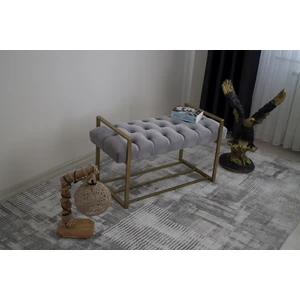 Sevinç Mobilya Gold Metal Ayaklı Puf Bench, Antre Önü Bench, Puf Koltuk,