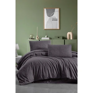 Simple Fitted Tek Kişilik Nevresim Takımı 3 Parça Antrasit