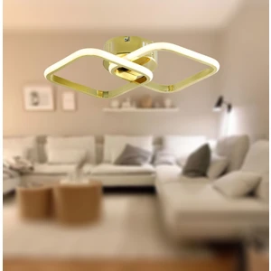 TT Aydınlatma TT405-2-SR Tt Aydınlatma Sarı Kaplama 2 Li Kare LED Avize