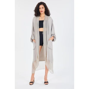 Itayan Ipek Detaylı Oversize Kaftan