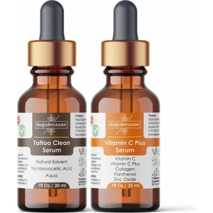 Doğal Eczane Dövme Silme Serum 2'li Set Dövme Silme Serum Seti 60 ml