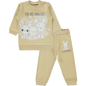 Civil Baby Kız Bebek Takım 6-18 Ay  Sütlü Kahve