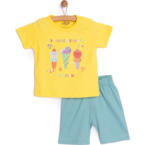 HelloBaby Kız Kısa Kol Pijama Takımı Kız Bebek