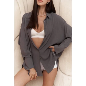Durres Füme Oversize Gömlek