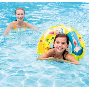Sarı Basklı Simit 61 cm (6-10 Yaş) Yüzme Simidi Havuz Deniz Şişme Yüzücü  Sea Ring Pool