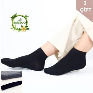 Kral Socks Kadın Bambu Patik Çorap (3 Adet) Görünmez Dikişsiz Parfümlü Kısa Yazlık Kadın Çorabı