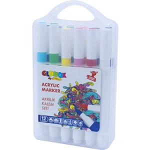 Akrilik Marker Kalem Seti 12 Renk
