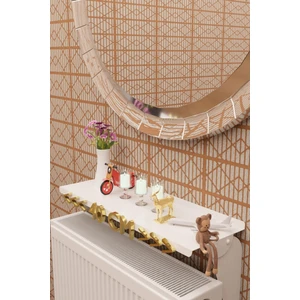 Montajsız Petek Üstü Metal Raf, Kalorifer Peteği Raf Dresuar Uçan Raf 40 cm MT106