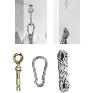 Kaşıkbey Bebek Çocuk Hoppala Zıpzıp,salıncak,hamak, Asma Aparatı Karabina + Çelik Dubel 3 Lü Set