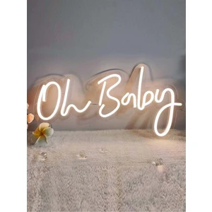 Dila Moda Oh Baby Neon LED Tabela-Dekoratif AYDINLATMA-55X28CM-BEYAZ
