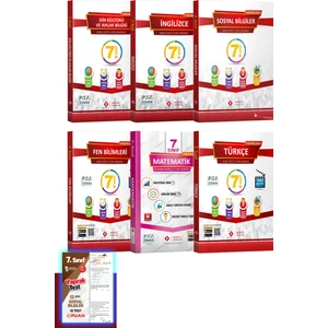 Sonuç Yayınları 7. Sınıf Türkçe - Matematik – Fen Bilimleri – Sosyal Bilgiler – İngilizce – Din Kültürü ve Ahlak Bilgisi Konu Özetli Soru Bankası