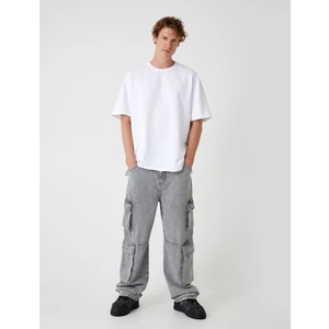 Kargo Kot Pantolon Oversize Cep Detaylı Pamuklu