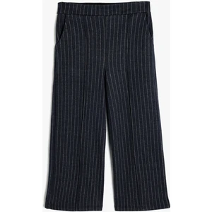 Çizgili Pantolon Rahat Kesim Cep Detaylı