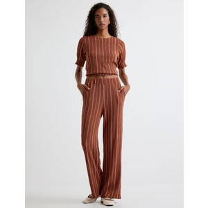 Bol Paça Pantolon Cepli Dokulu Standart Bel