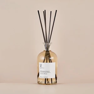 Bella Maison Osmanthus Çubuklu Oda Kokusu Gül ve Sandal Ağacı Aroması 250 ml Siyah Cam Şişe