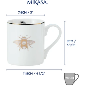 Fine China 280ML Düz Taraflı Kupa Kraliçe Arı