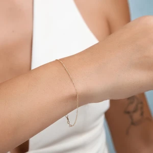 Altın Kesesi 14 Ayar Altın Ince Figaro Bileklik