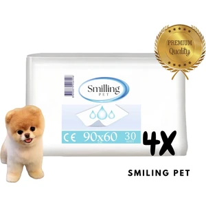 Smilling Pet Köpek Çiş Pedi-Hast Altı Koruyucu Bez 60X90 30'LU(120 Adet)( ULTRA LÜKS 60-64 GR)