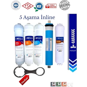 Tüm Kapalı Kasalar Için 5 Aşamalı Inline Filtre Seti (ORJİNAL YENİ SERİ) Benc Membran