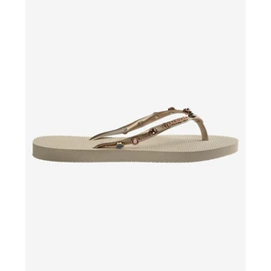Slim Luxury Beige Kadın Gold Terlik