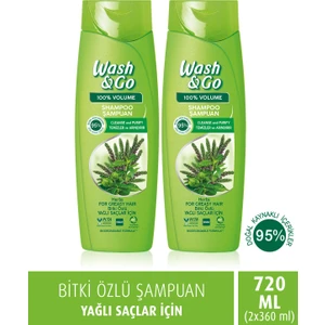 Wash & Go Wash&go Bitki Özlü Şampuan 360 ml X2 Adet