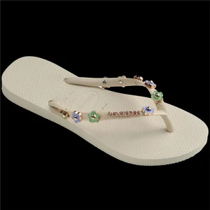 Slim Stylish Beige Kadın Gold Terlik