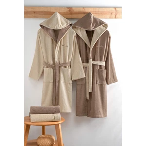 Pierre Cardin 4'lü Aile Seti Hoodie Kahve-Krem