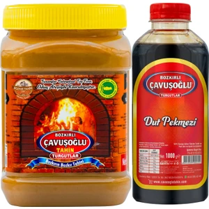 Bozkırlı Çavuşoğlu Çavuşoğlu Odun Ateşinde Kepekli Bozkır Tahini 930 gr + Dut Pekmezi 1 kg