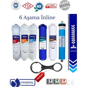 Kapalı Kasa Su Arıtma Cihazı Ekstra Mineral 6 Aşamalı Filtre Seti
