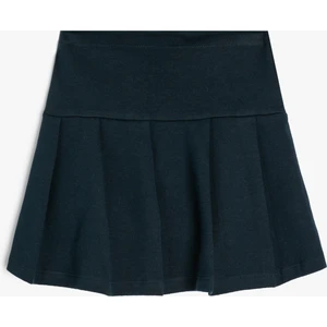 Basic Mini Etek Pileli Pamuklu