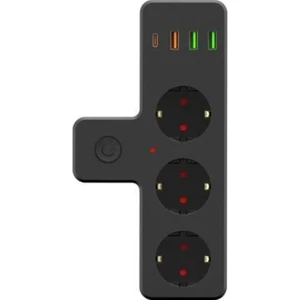 The Wlue 3'lü Akım Korumalı Priz Çoğaltıcı 2500W 3xusb 2.4A 1xtype-C