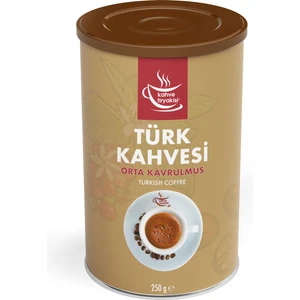 Kahve Tiryakisi Orta Kavrulmuş Türk Kahvesi 250 gr Teneke