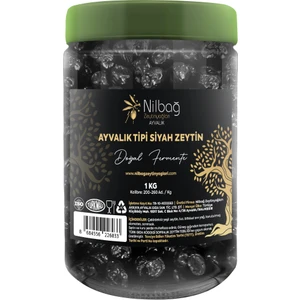 Nilbağ Zeytinyağları Ayvalık Tipi Siyah Zeytin 1 kg