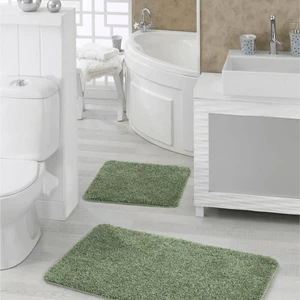 Doğal Kaymaz Taban 2'li  Soft Shaggy Banyo Paspası 60X100 - 50X60