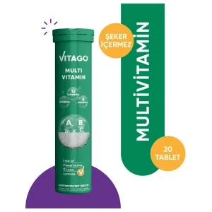 20'li ProMultivit Multivitamin, Multimineral Efervesan Tablet Takviye Edici Gıda