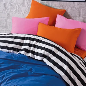 Cozy Home Popping Colors Çift Kişilik Lastikli Çarşaflı Nevresim Takımı Dusk Mavi