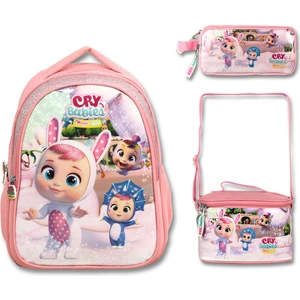Cry Barbies Tavşan Kulaklar Ilk ve Ortaöğretim Okul Çantası Beslenme Çantası ve Kalem Çantası Seti