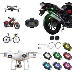 1 Adet 7 Renk 30 Mod Bisiklet Motor Drone Çakar Lamba, Bisiklet Işığı, Motor Drone Aksesuar Işık