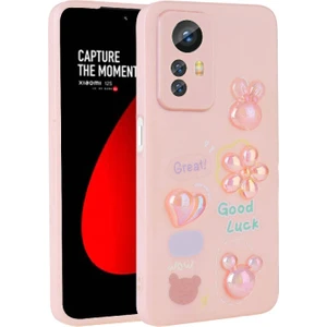 Techno Guru Redmi Note 12S Kılıf Kabartma Figürlü Parlak Zore Toys Silikon Kapak